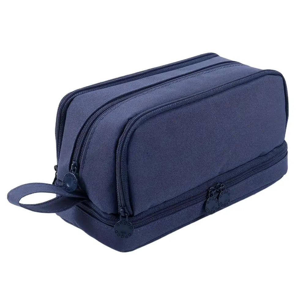 Large Capacity Multilayer Pencil Case – Nylon Zipper Pouch