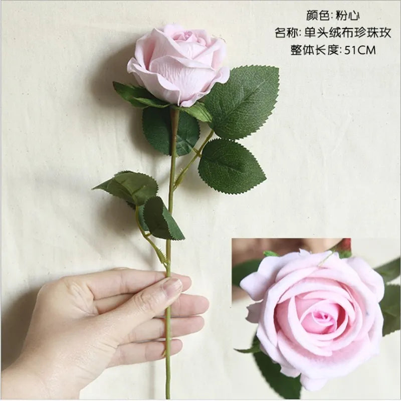 Silk Rose Artificial Flowers 6/8pcs – Wedding & Home Décor