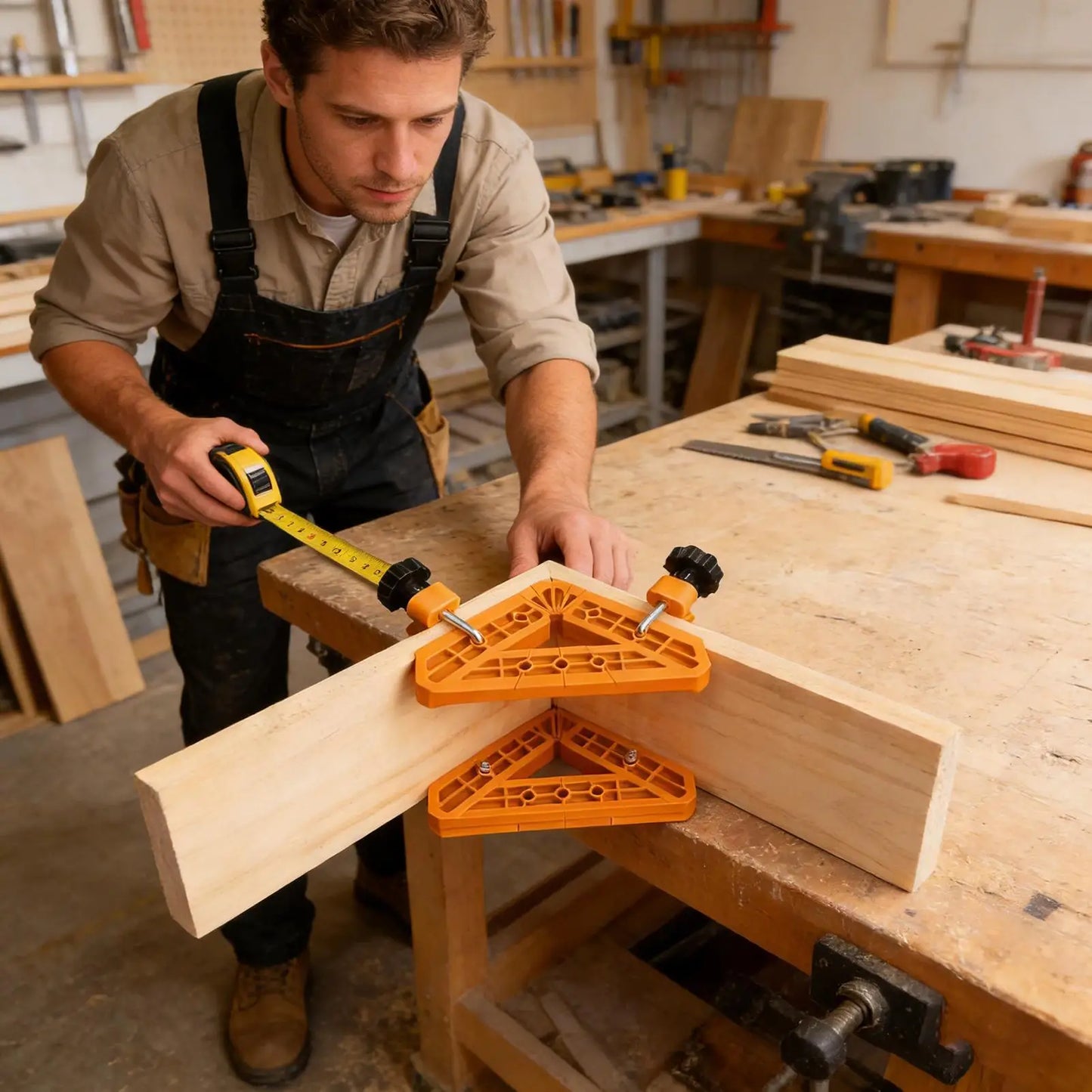6-Piece Right Angle Corner Clamp Set – 45° & 90° Woodworking