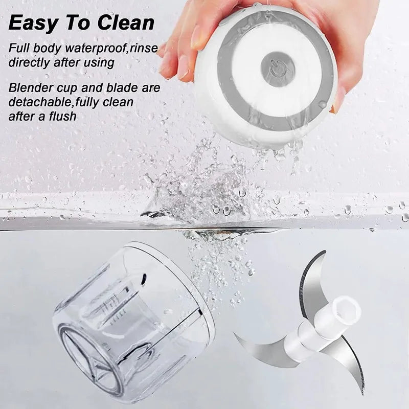 USB Electric Mini Food Chopper – Garlic, Veggie & Meat