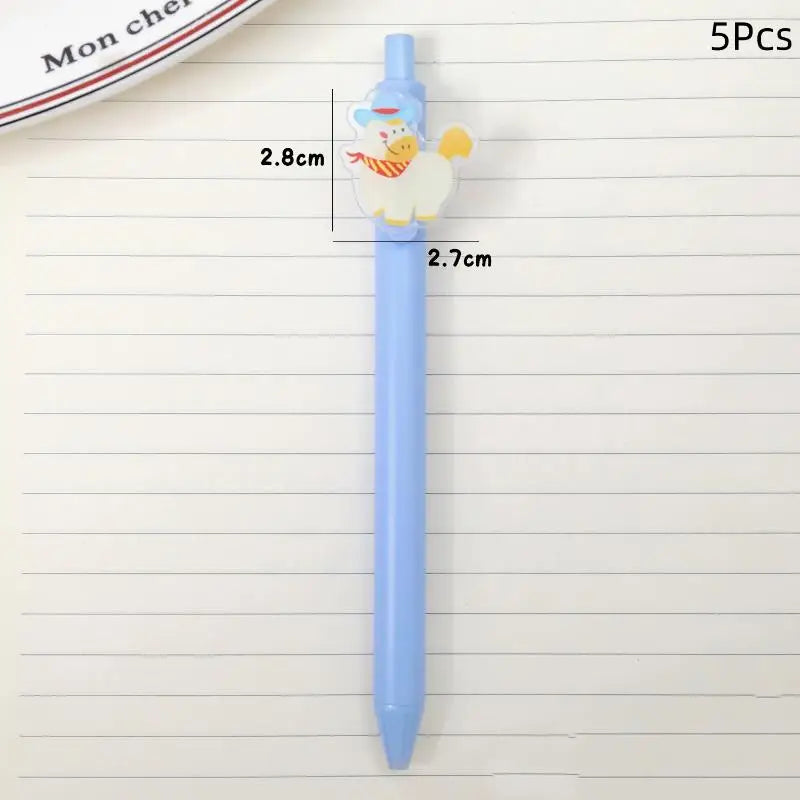 Cute Pony Gel Pens 5/6-Pack – Smooth Quick-Dry Acrylic Pens