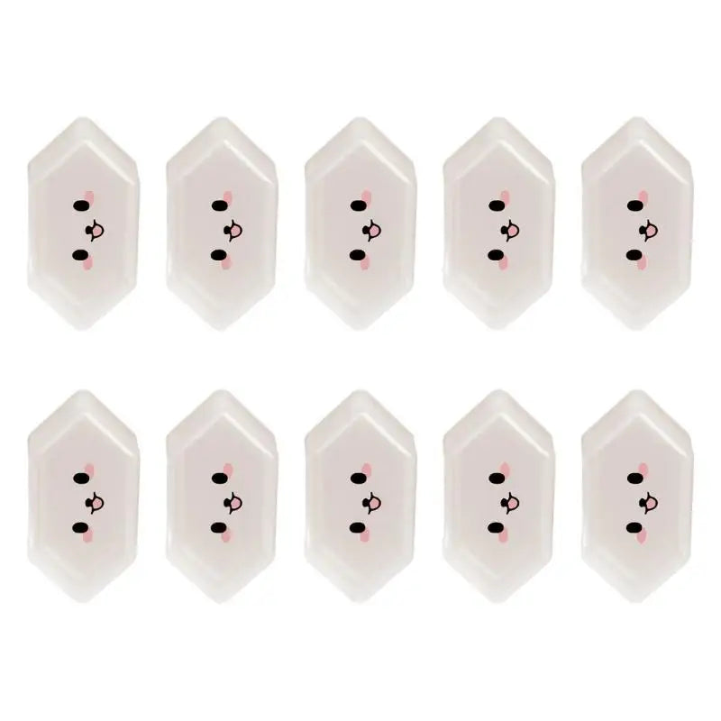 10-Pack Childproof Outlet Cover Plugs | 2-Hole Socket Safety