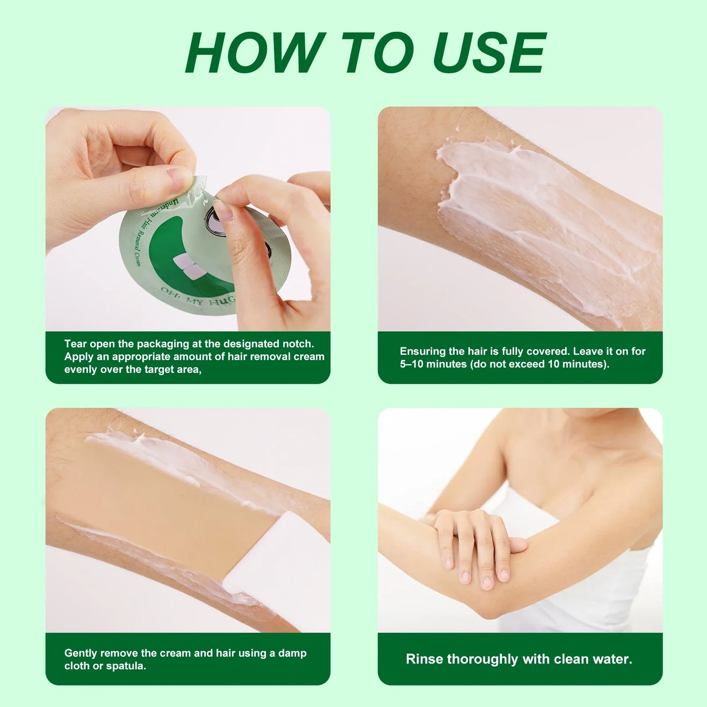 Magic Hair Removal Milk Cream – Smooth Skin | 10 Sachets