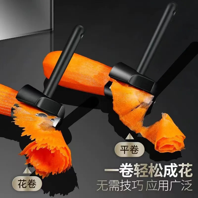 Vegetable Fruit Cutter Household Spiral Funnel Flower Shredder Peeler Artifact Portable Fast Carrot Cutter Slicer Spiral Cutter Peaceful Pleasures Health and Wellness