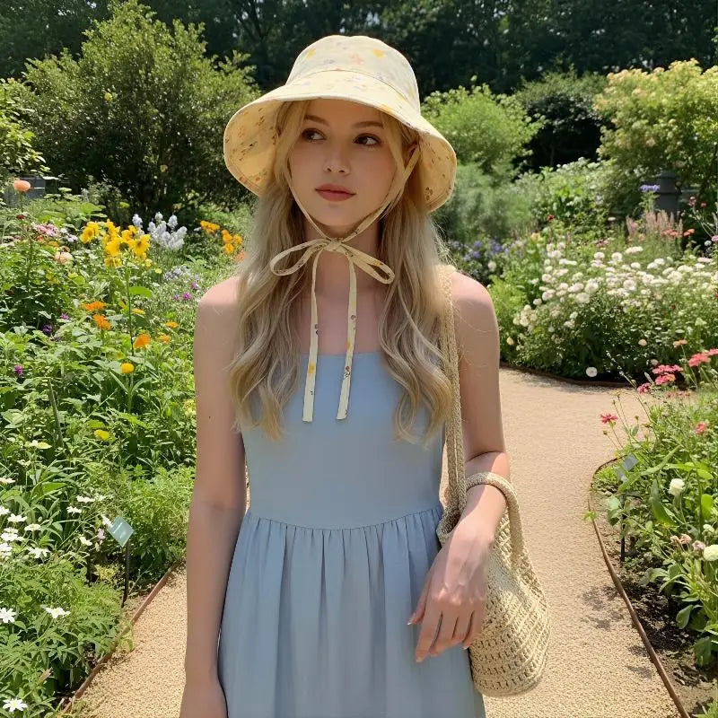 Floral Reversible Bucket Hat – Women's Wide Brim Sun Hat