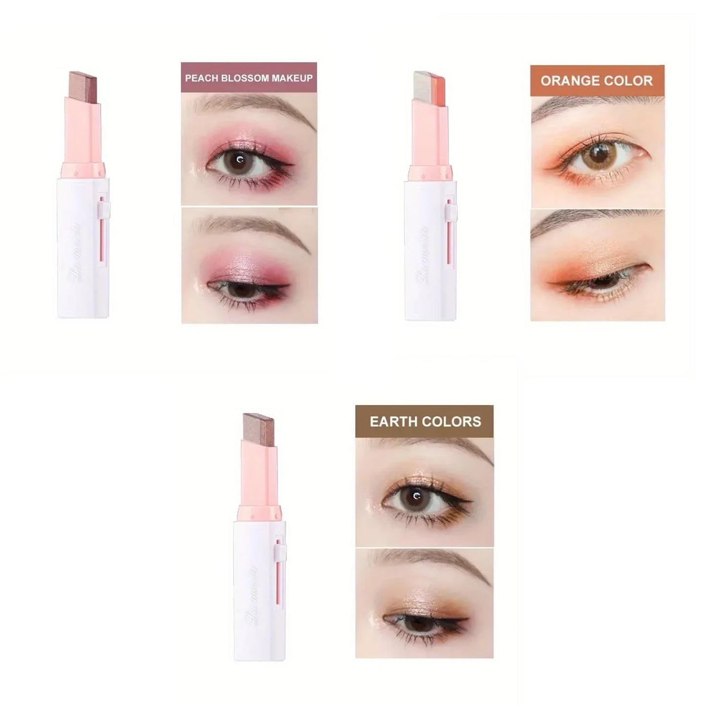 Two-Color Gradient Eye Shadow Stick – Long-Lasting 3D Look