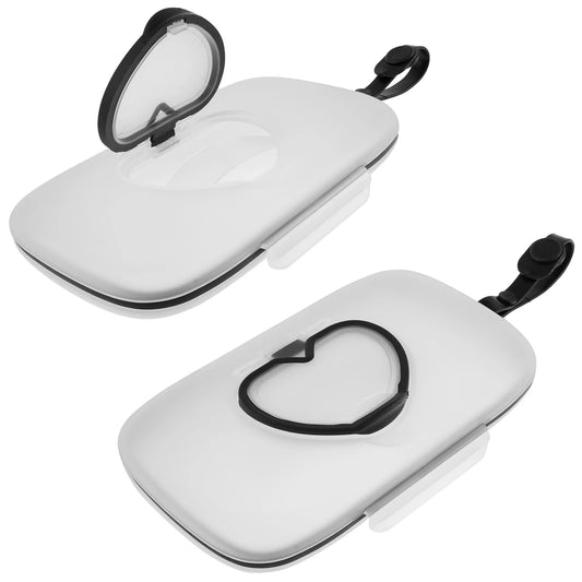 2-Pack Portable Baby Wipe Dispenser Box with Sealing Lid Wipe Dispenser Case Peaceful Pleasures Health and Wellness