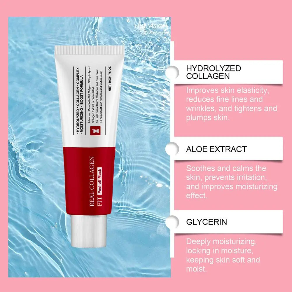 1/2PCs Moisturizing Collagen Night Wrapping Mask Elasticity Hydration Collagen Peel off Face Mask For Glowing Skin Face Care Peaceful Pleasures Health and Wellness