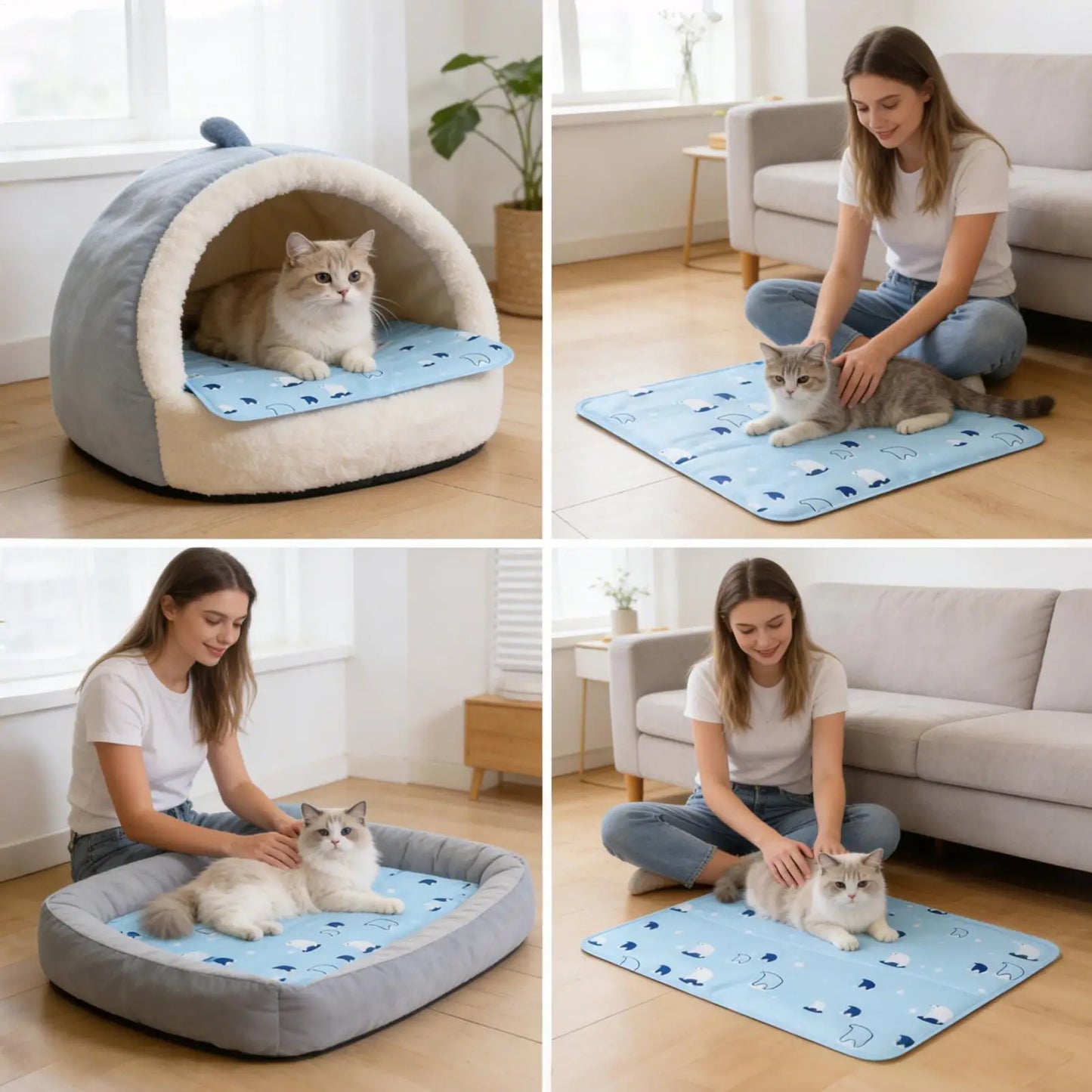 Cooling Gel Pet Mat for Dogs & Cats | Self-Cooling Summer Pad