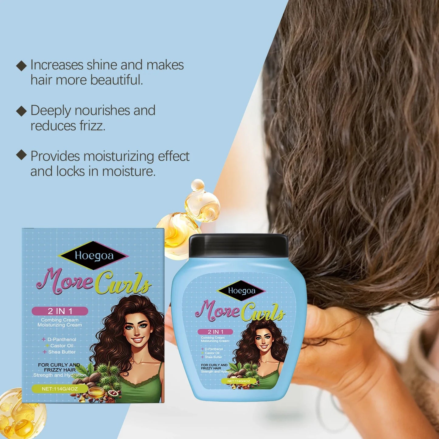 HOEGOA Keratin Leave-In Conditioner Hair Mask – Frizz & Dry