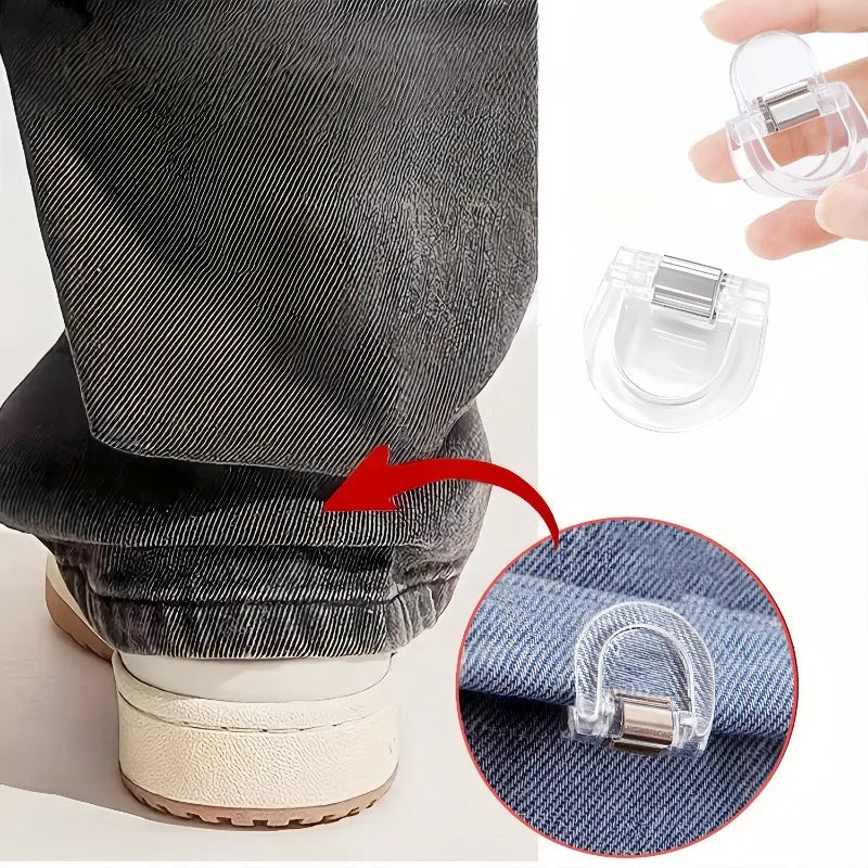 Invisible Hem Clips – Non-Slip Adjustable for Jeans & Wide-Leg Pants
