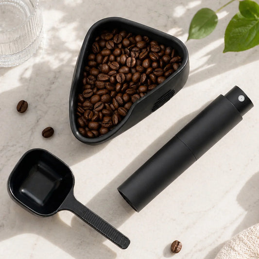 Silicone Coffee Bean Dosing Cup + Sprayer Gift Set, Spoon for Tea Spoons Stirrers, Espresso Coffee Bar Accessories & Essentials Peaceful Pleasures Health and Wellness