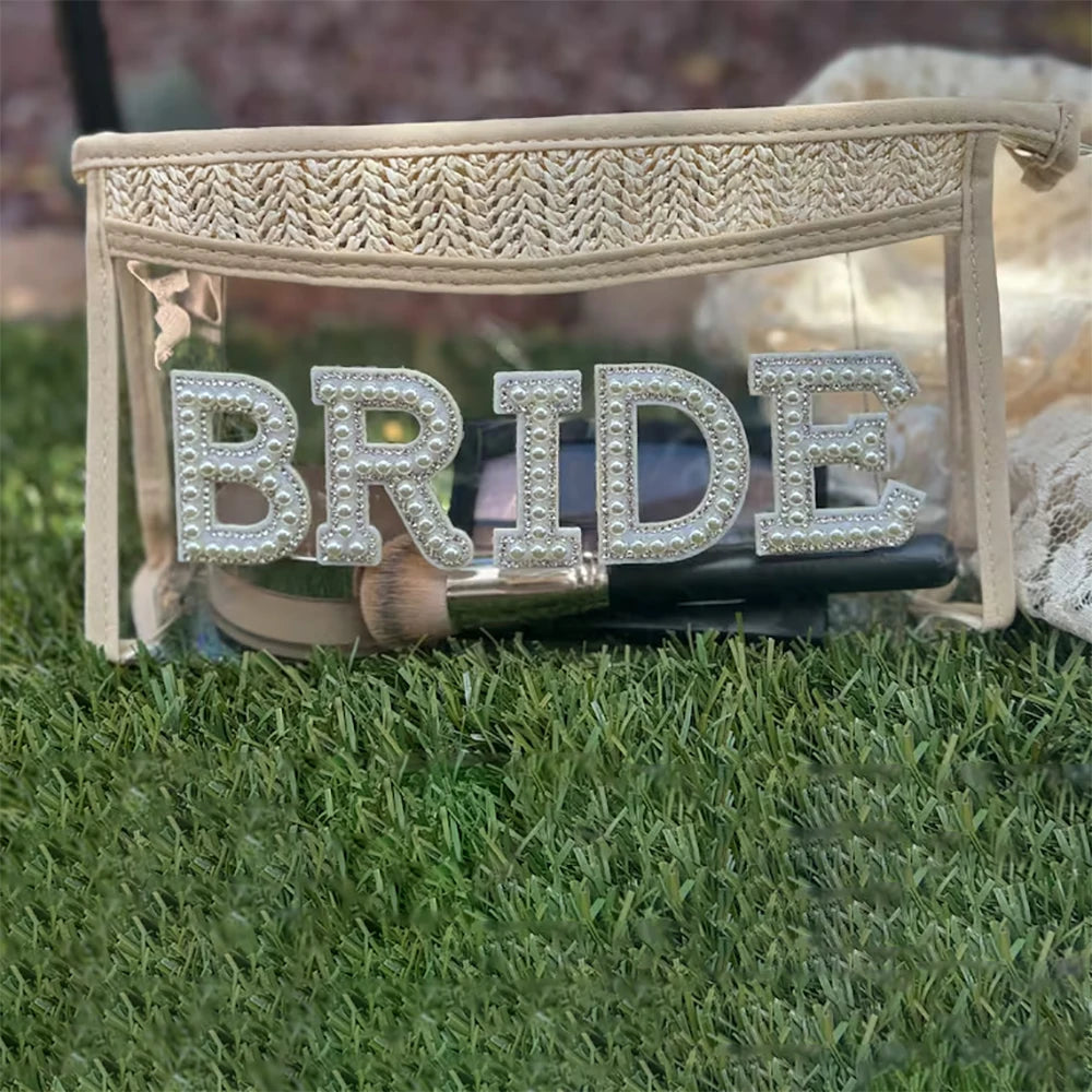 Bride Boho Clear Makeup Bag | Bridal Shower Bachelorette Gift