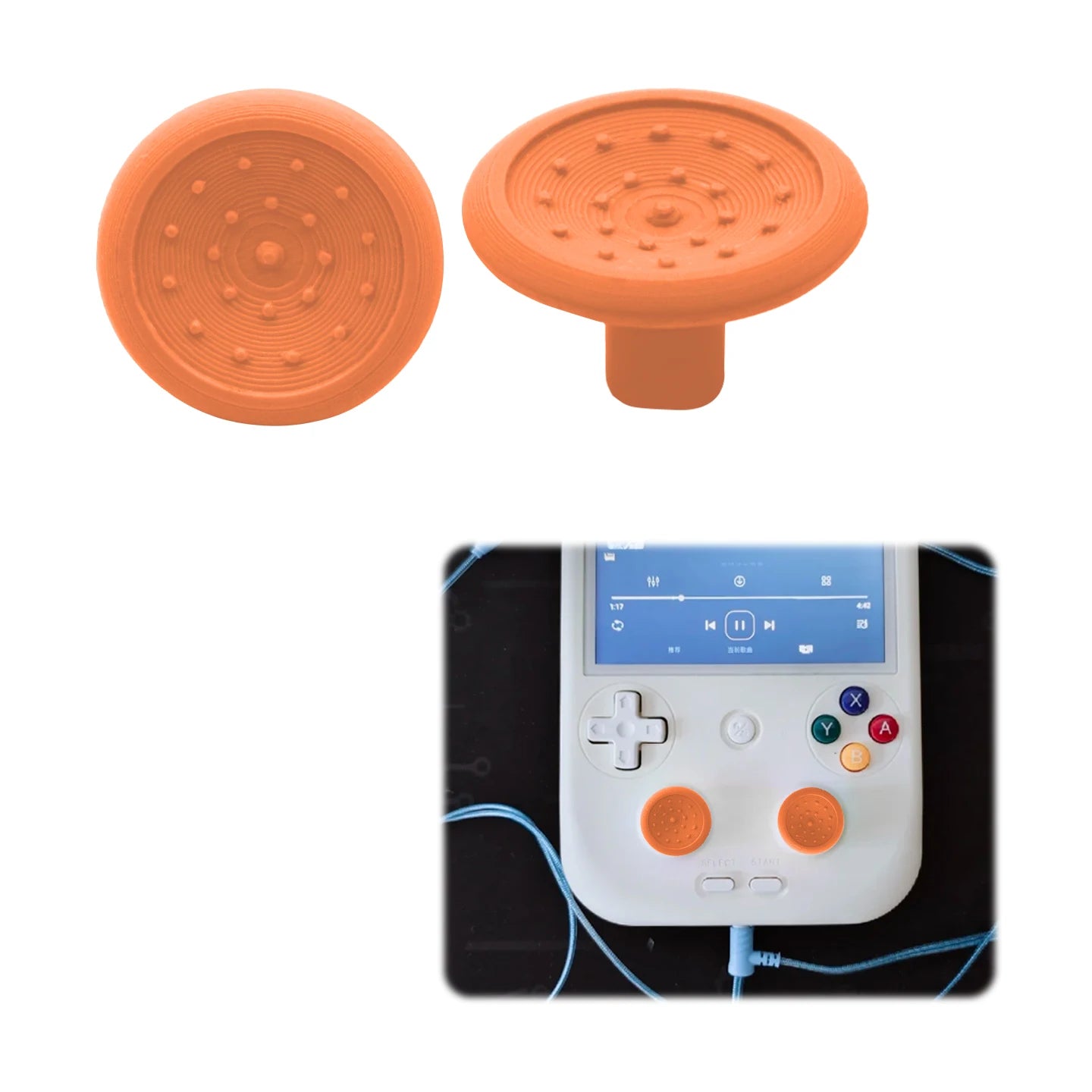 Joystick Cap Replacement Parts For ANBERNIC RG406V/ RG406H/RG476H/RG477M Gaming Console Anti-Loosening Reinforced And Stable Peaceful Pleasures Health and Wellness Orange