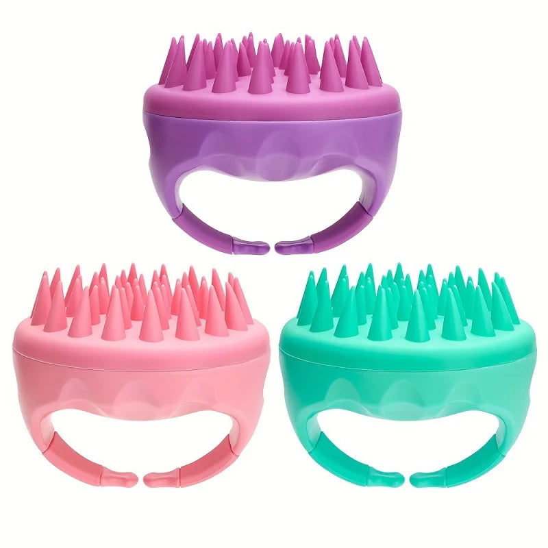 1 Gentle Silicone Scalp Massage Shampoo Brush - Anti-allergy Handheld Hair Shampoo Device，For removing dandruff，No Battery Requi Peaceful Pleasures Health and Wellness