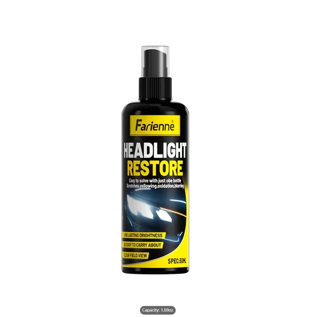 Car Headlight Restoration Kit – Remove Yellowing & Oxidation