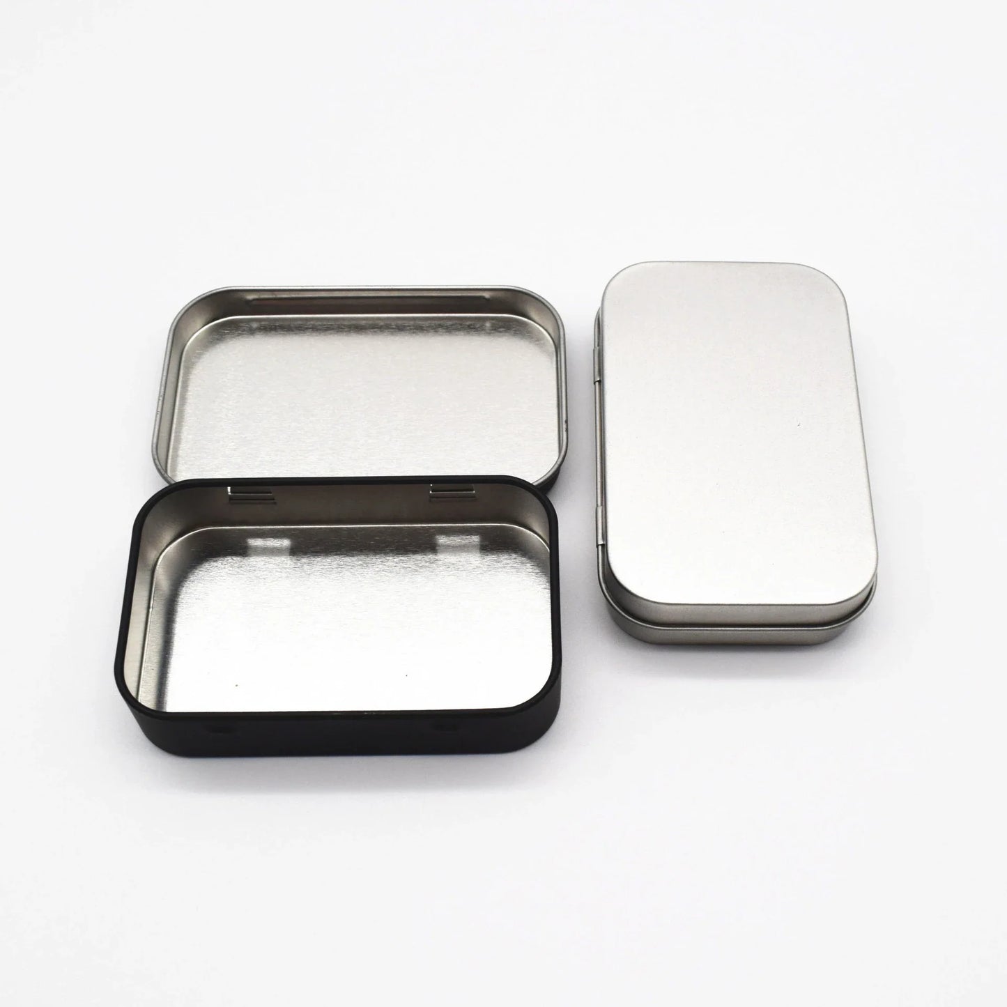 Mini Hinged Tin Box – Small Rectangular Metal Storage Container