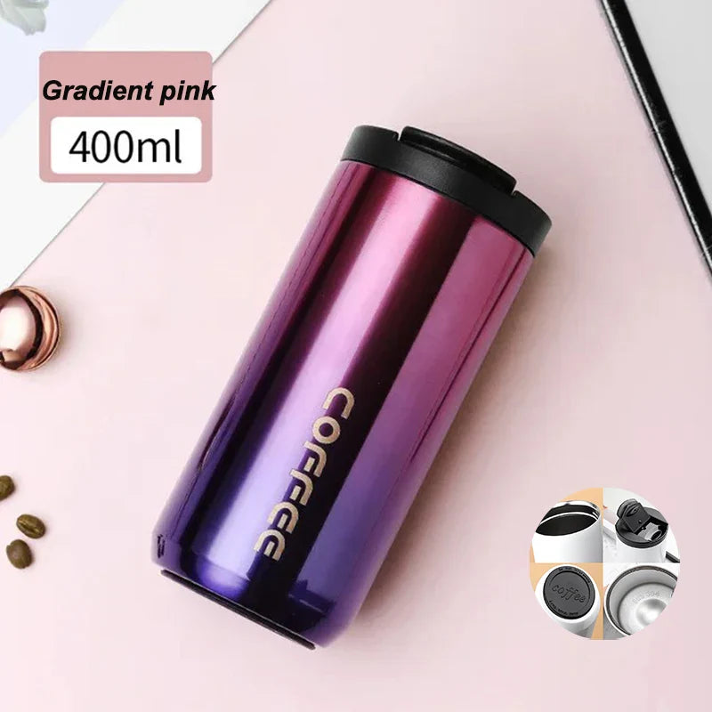 Stainless Steel Vacuum Thermos Travel Mug – Leakproof 12-24Hr