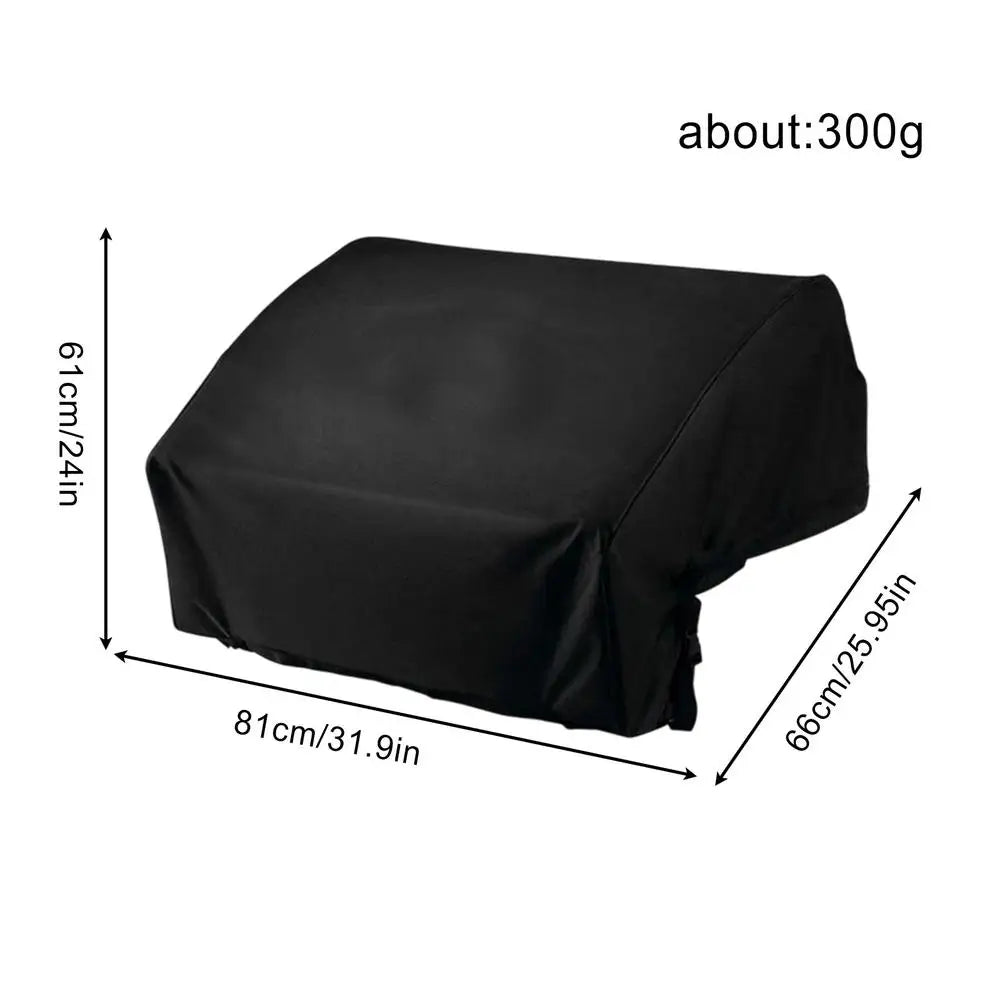 Built in Grill Cover BBQ Grill Top Cover 210D Oxford Fabric Waterproof Barbecue Cookware Protector for Backyard Yard Patio Lawn Peaceful Pleasures Health and Wellness Black China Mainland
