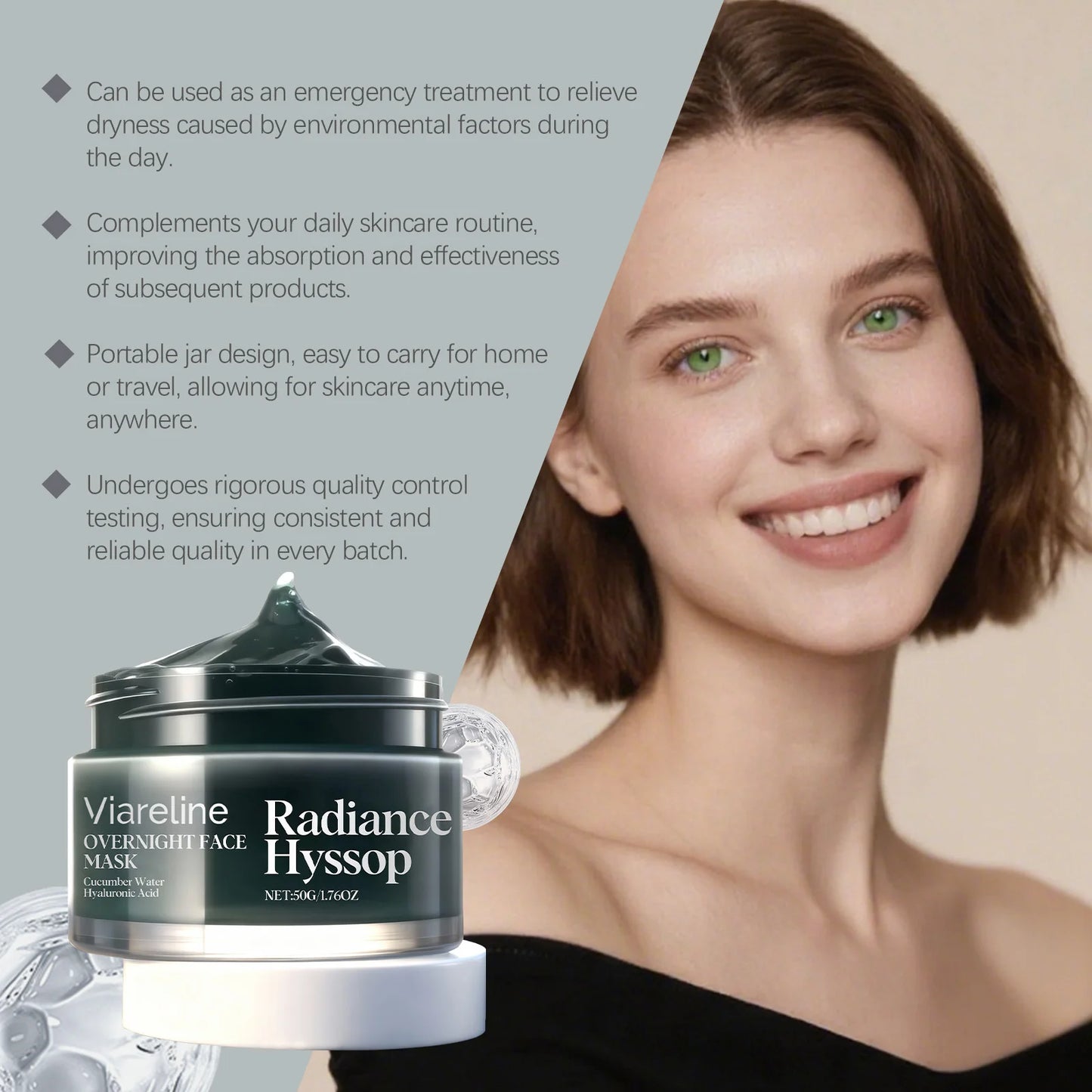 Moisturizing Sleeping Mask Nourishing Firming Stabilizing Brightening Softening Glowing Shrink Pores Night Repairing Facial Mask Peaceful Pleasures Health and Wellness