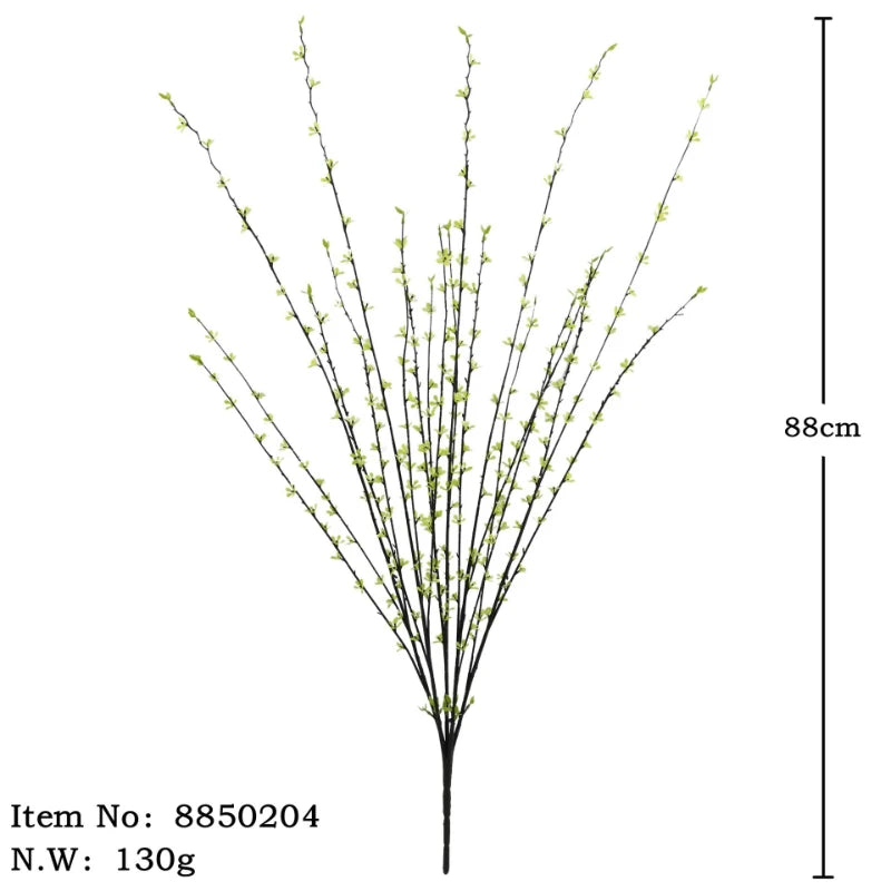 3pcs Artificial Silk Snow Willow Bud Branches | Home Decor