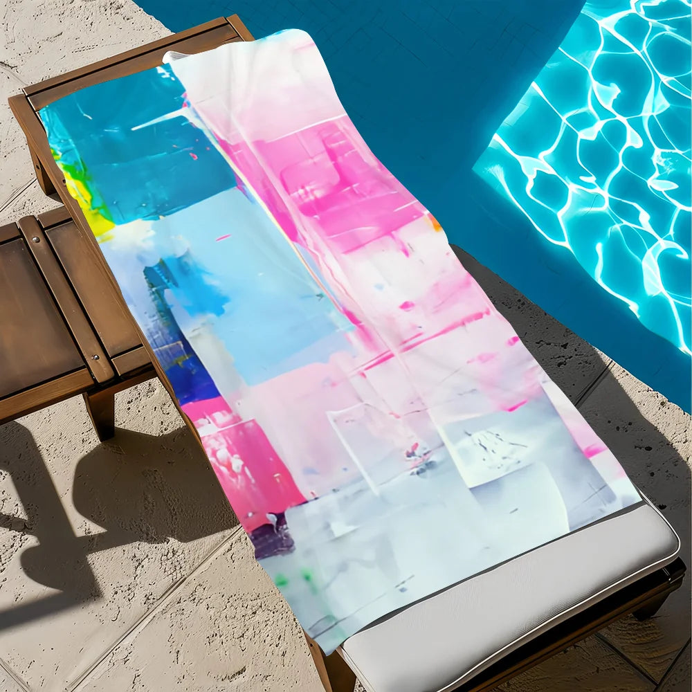 Quick-Dry Cushion Pattern Beach Towel | Soft, Lightweight Quick-Dry Beach Towel Peaceful Pleasures Health and Wellness z5 STJ40x70CM