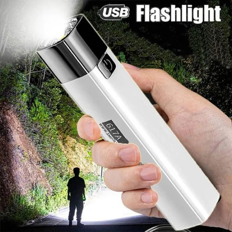 Mini USB Rechargeable Flashlight – Portable Hiking EDC Torch Rechargeable Flashlight Peaceful Pleasures Health and Wellness