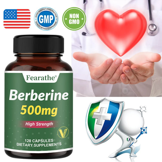 Berberine Supplement, 500mg, Healthy Metabolic Support Heart, Immune System, Gut Health, 30/60/120 Vegan Capsules, NON-GMO Peaceful Pleasures Health and Wellness