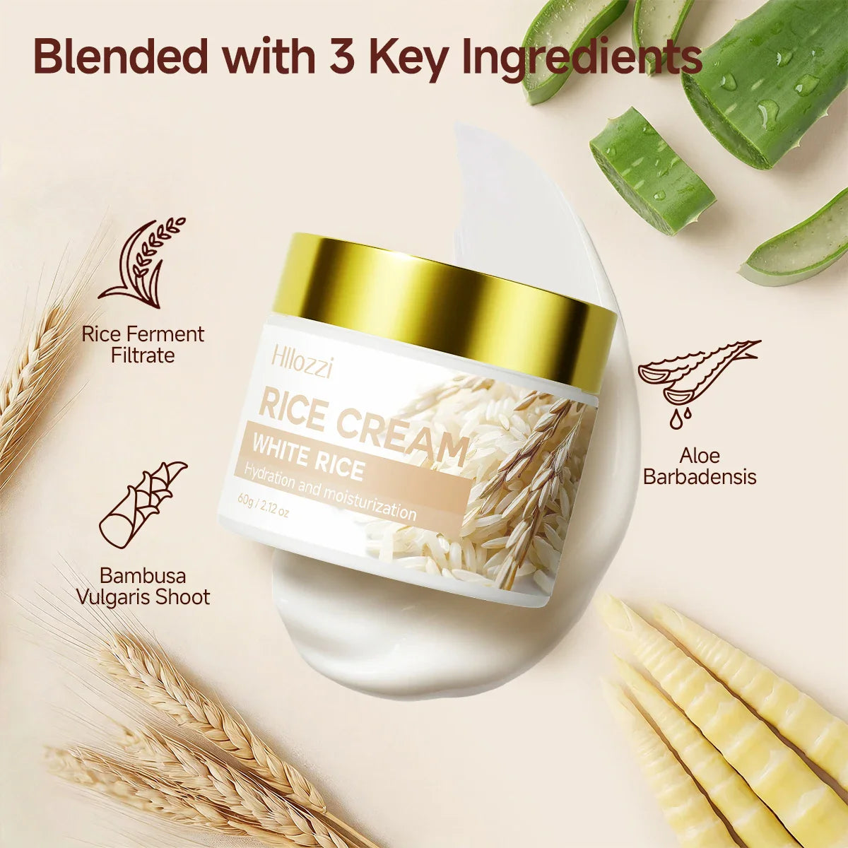 Rice Face Cream – Moisturizing, Cooling & Cleansing | All Skin