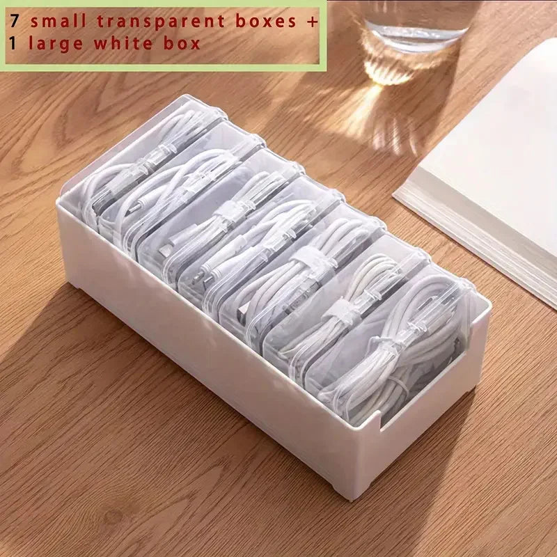 Cable Organizer Durable Plastic Storage Box Daily Office Supplies