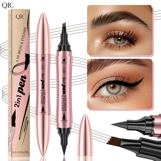 QIC 4-Split Tip Waterproof Liquid Eyebrow Pen – 4 Colors Liquid Eyebrow Pen Oasis Select