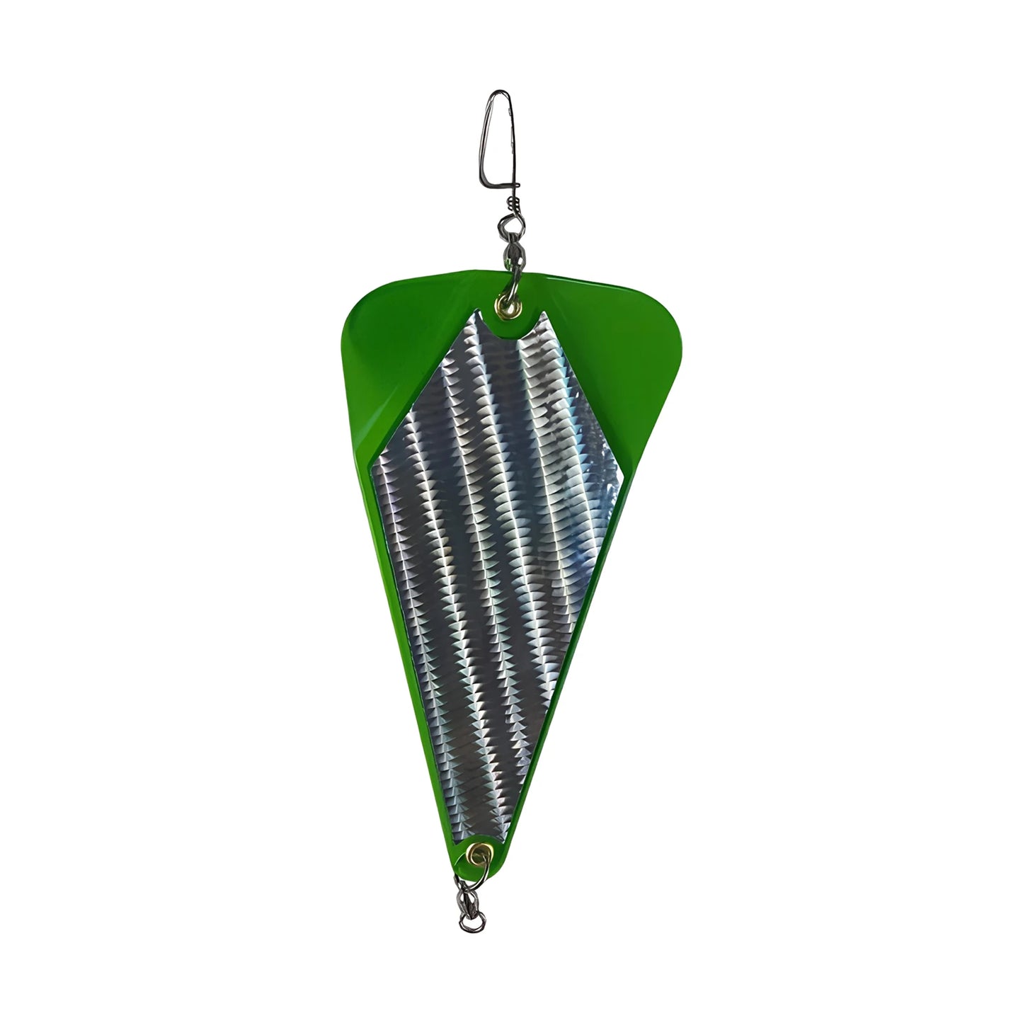 Triangle Trolling Tackle Flasher UV Double-sided Reflective Sea Fishing Bait for Sea Fishing Luminous Lure Boat Accessory Peaceful Pleasures Health and Wellness Green