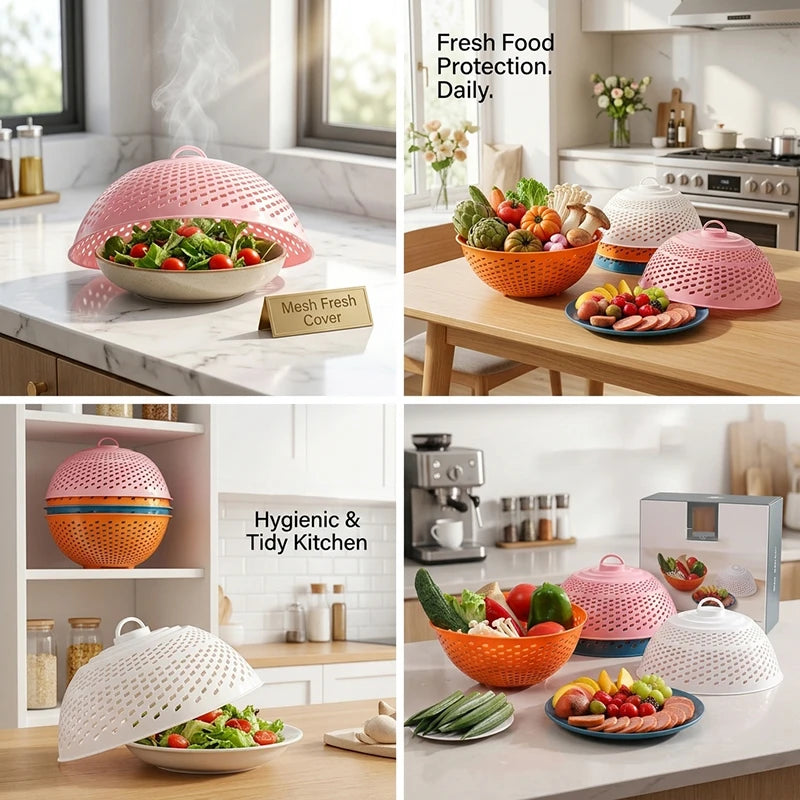 Mesh Food Cover Tent – Reusable Outdoor Picnic Screen Cover to Keep Out Flies, Bugs & Mosquitoes