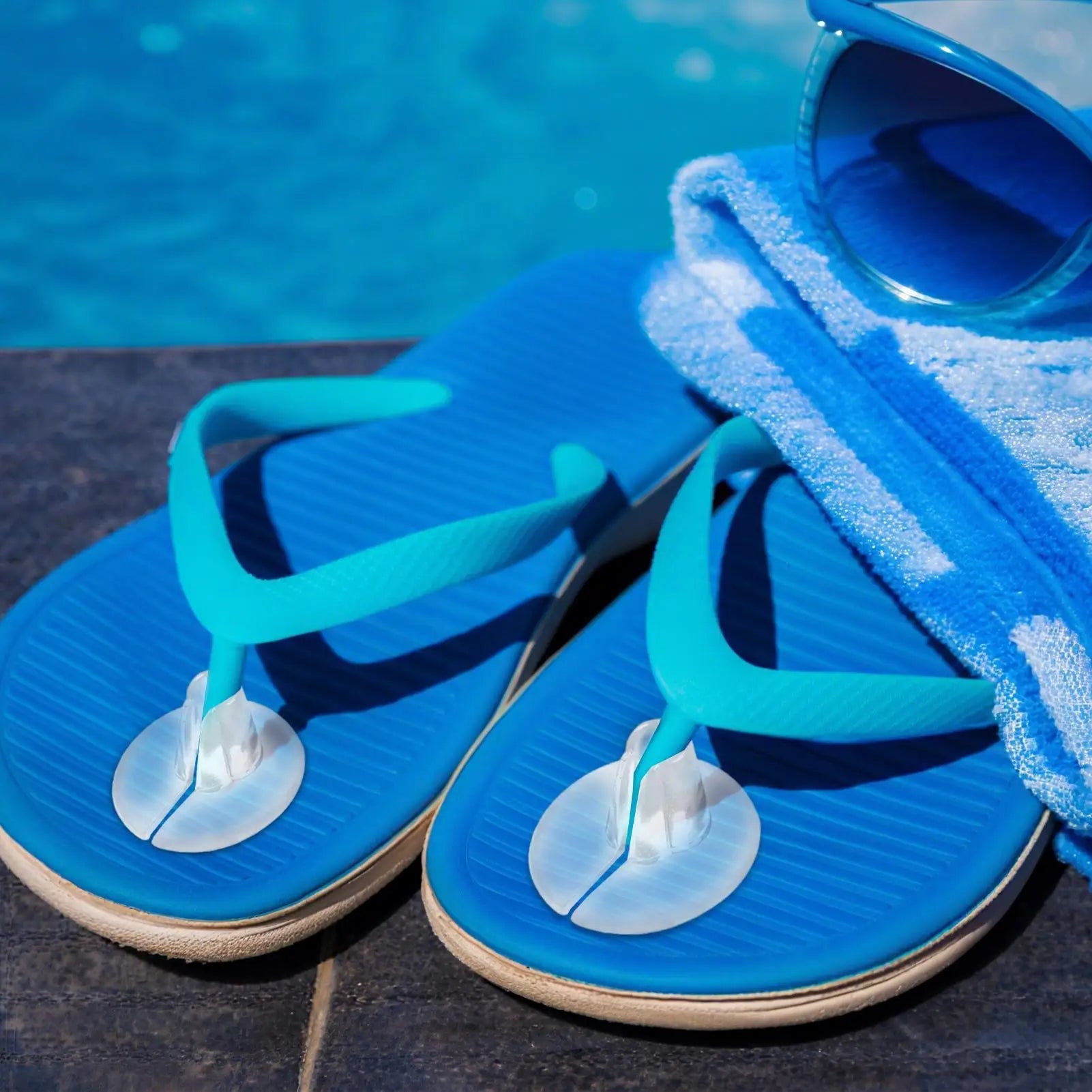 2-Pairs Sandal Toe Guards Cushions, Anti-Slip Thong Protector For Sports Travel Beach, Feet Comfort Pads For Outdoor Commuting Peaceful Pleasures Health and Wellness