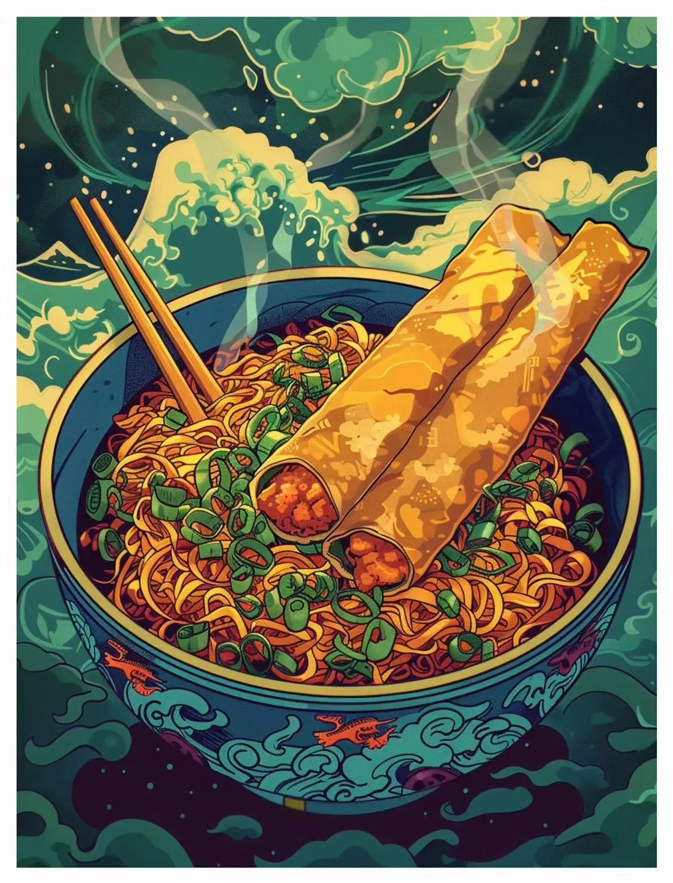 Philippines Street Food Canvas Wall Art | Unframed Poster