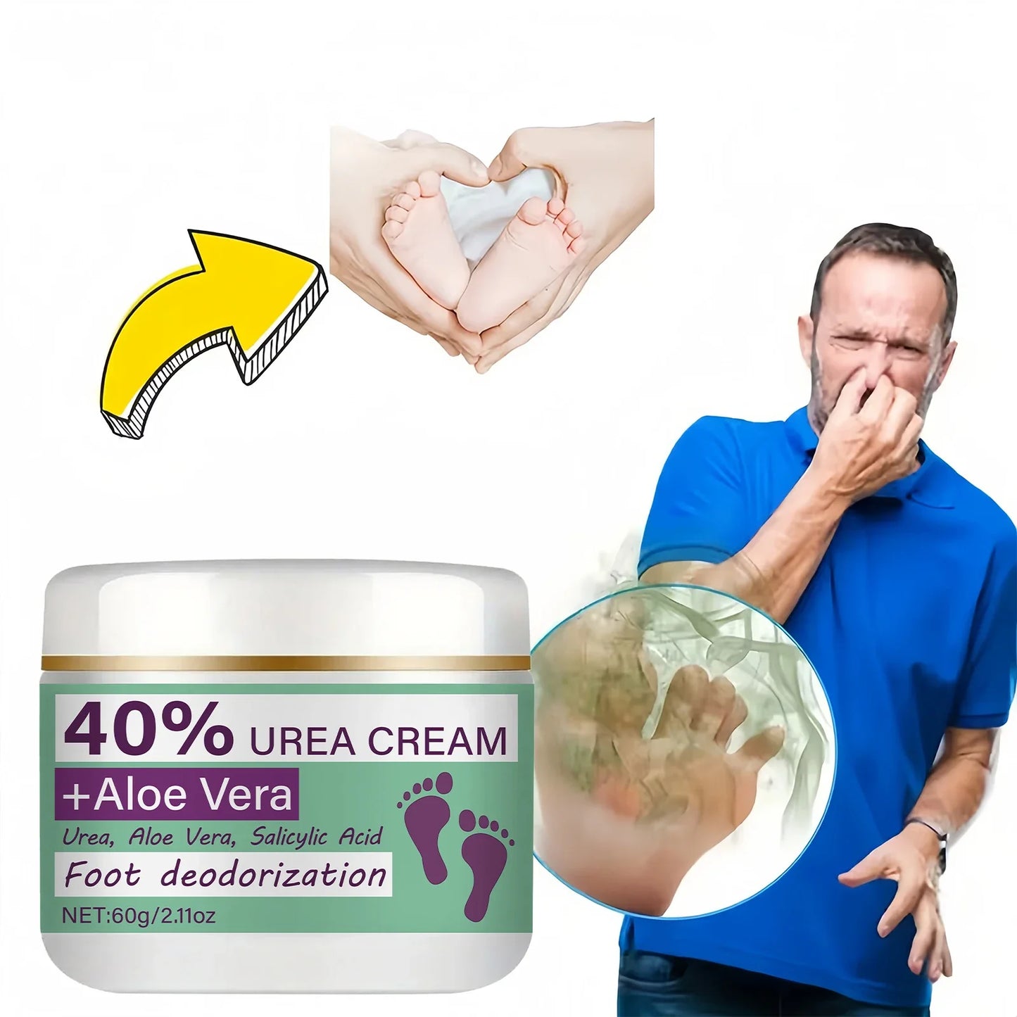 YCHZ Foot Deodorant Cream – Odor Control & Sweat Protection