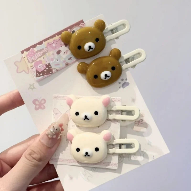 Cute Bear Hairpins Set – Preppy Plastic Hair Accessories for Girls Hairpin Peaceful Pleasures Health and Wellness