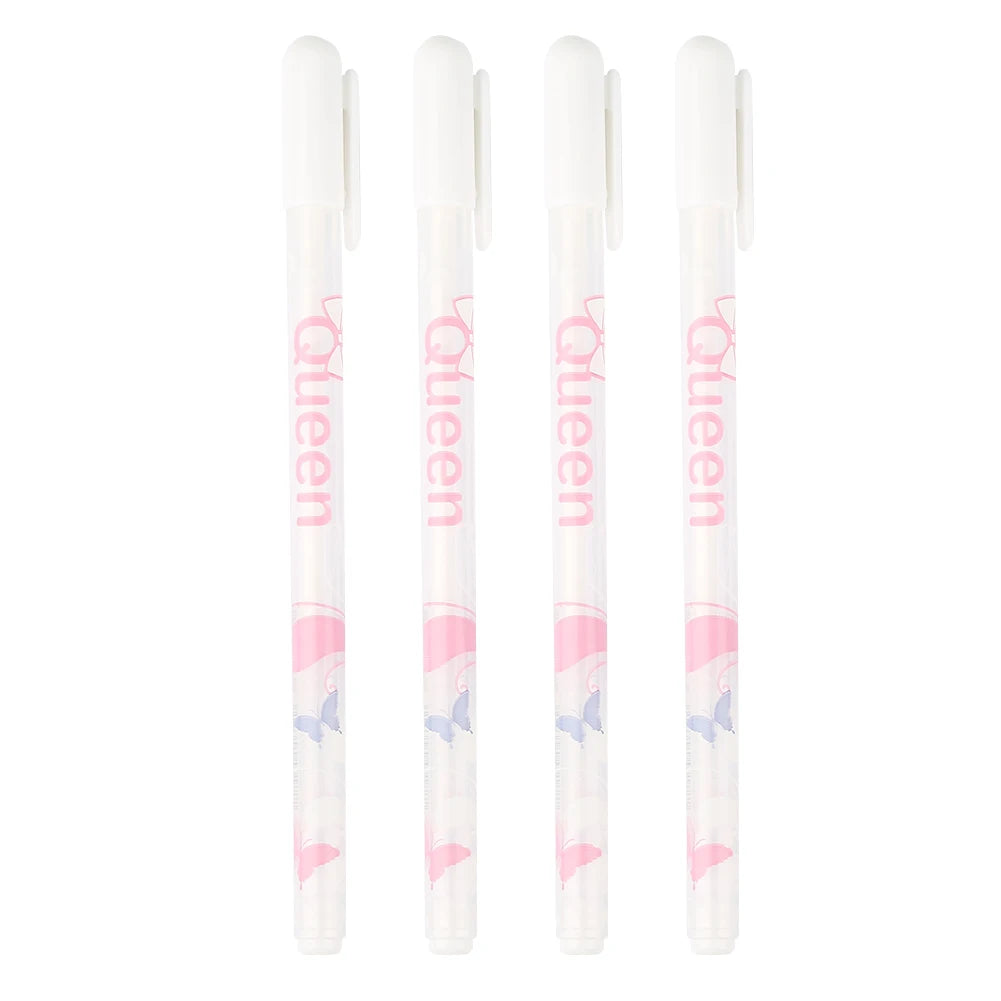 Useful White Plastic Highlighter Pen Highlighter Marker Gel Pen Glitter Marker Portable for Students Lightweight Peaceful Pleasures Health and Wellness Default Title