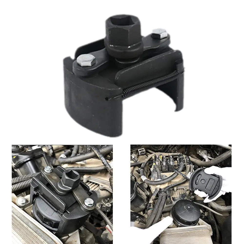 Universal Adjustable Oil Filter Wrench Two-Jaws Filter 60-80mm Filter Wrenches Remover Steel Fuel Cast Two-Claw Peaceful Pleasures Health and Wellness