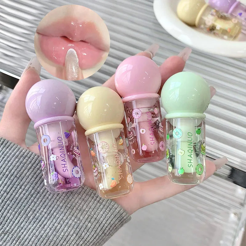 Fruit-Flavored Lip Oil – Moisturizing, Glossy & Plumping Balm