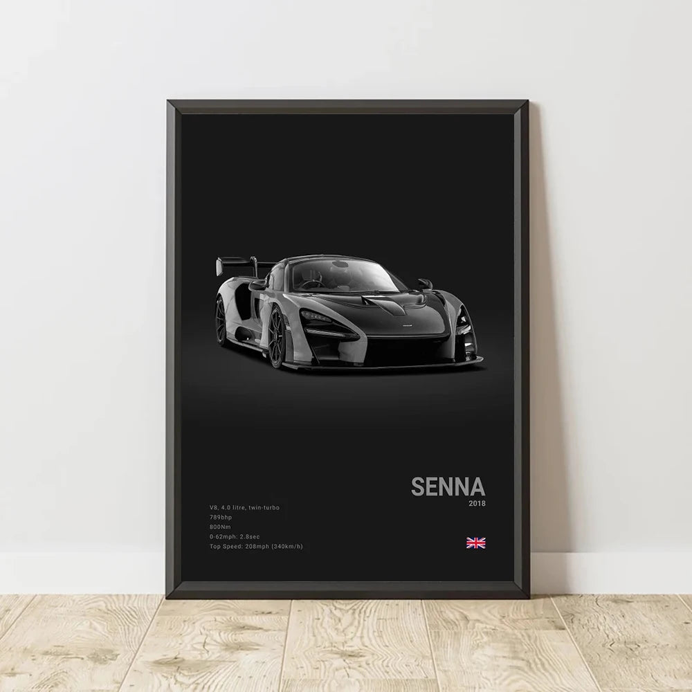 SENNA 720S ARTURA Canvas Wall Art Print Poster P1 765LT Supercar Decorative Painting Modern Home Decor Car Lover Gift Unframed Peaceful Pleasures Health and Wellness