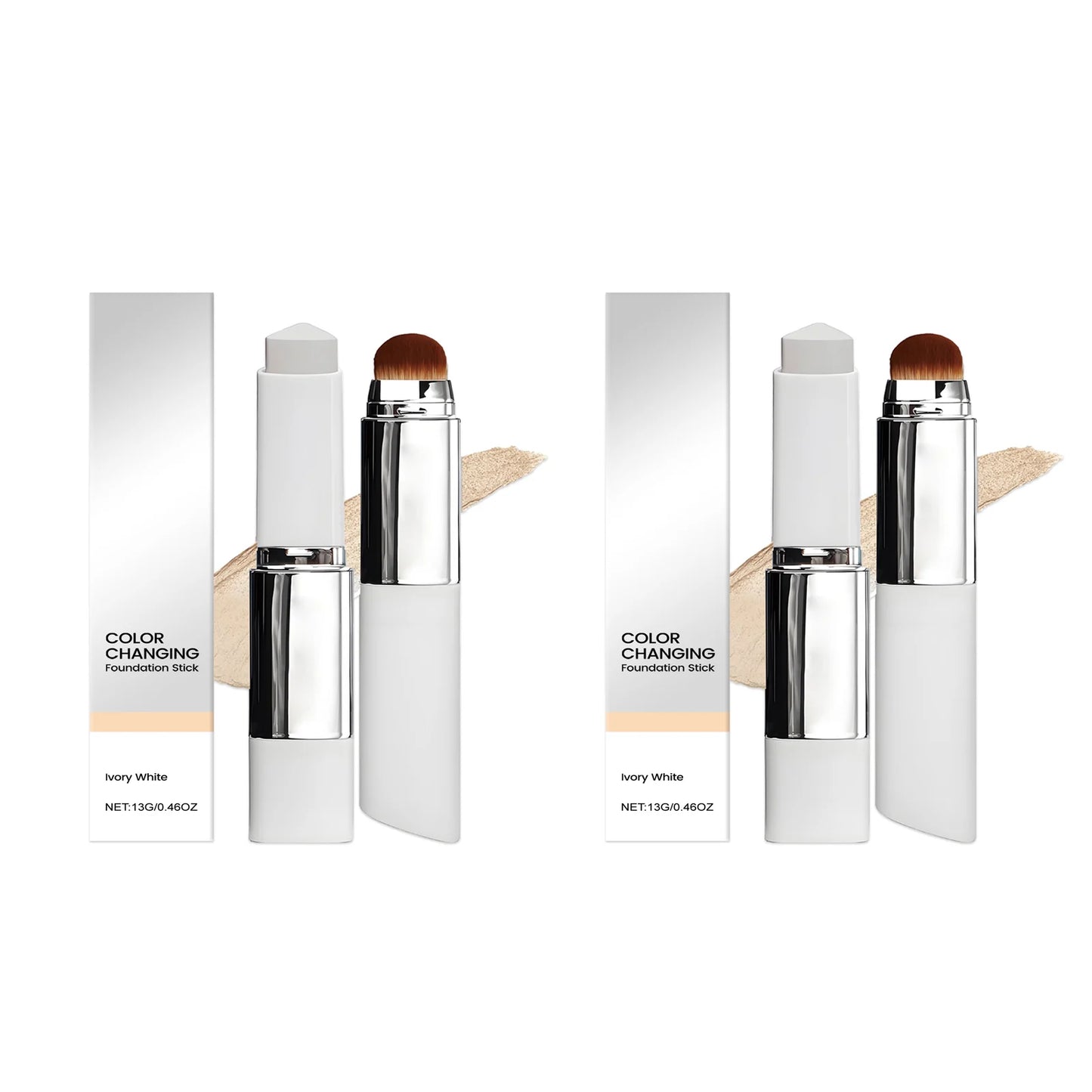 Double-Head Foundation Stick with Brush | Full Coverage Matte