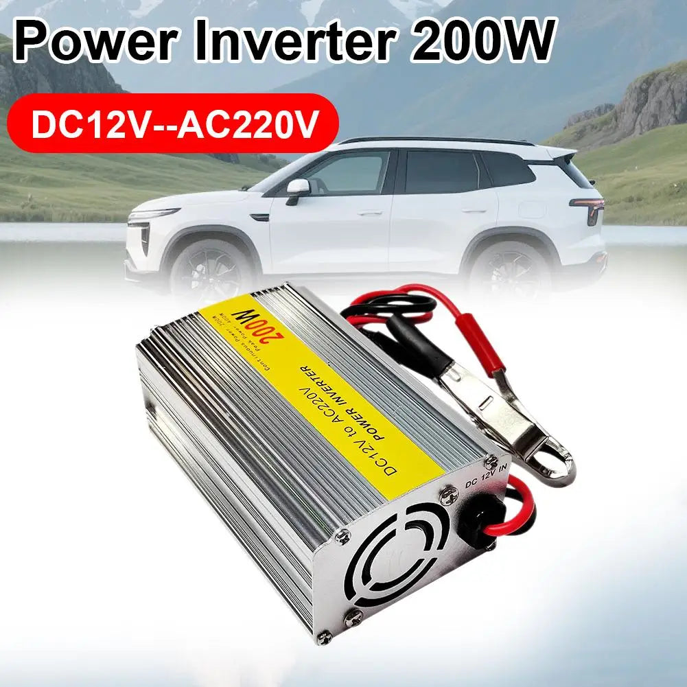 200W Car Power Inverter 12V to 220V AC with USB Port