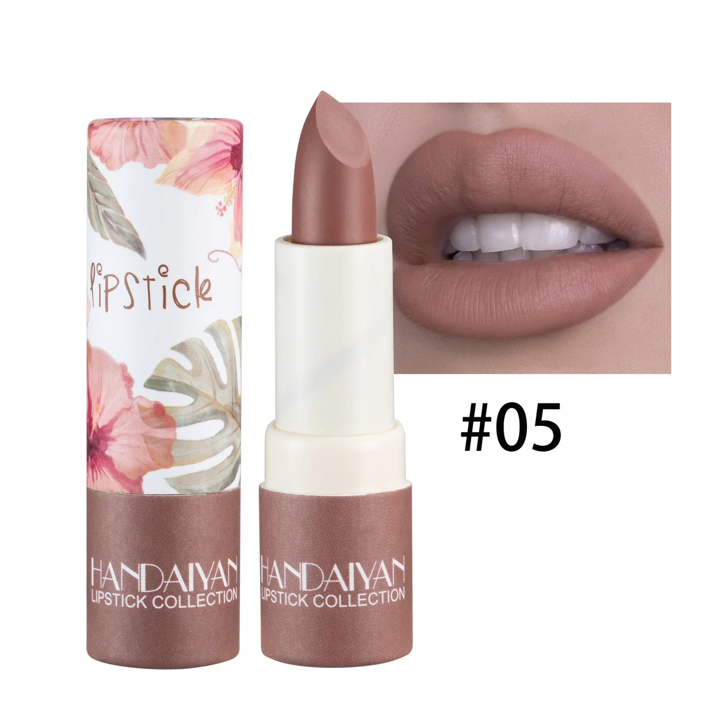 Handaiyan Velvet Matte Lipstick – 8 Shades, Waterproof & Moisturising