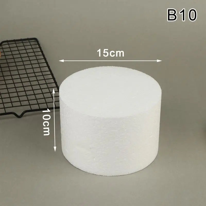 4/6/8/10 Inch Cake Foam Mould PS Foam Flower Decor Cake Dummy Practice Sugarcraft Model DIY Decorations Peaceful Pleasures Health and Wellness B 15x10cm