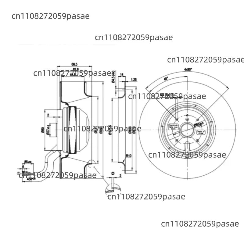 R2E190-AO26-05 Inverter Centrifugal Fan AC230V 58/75W