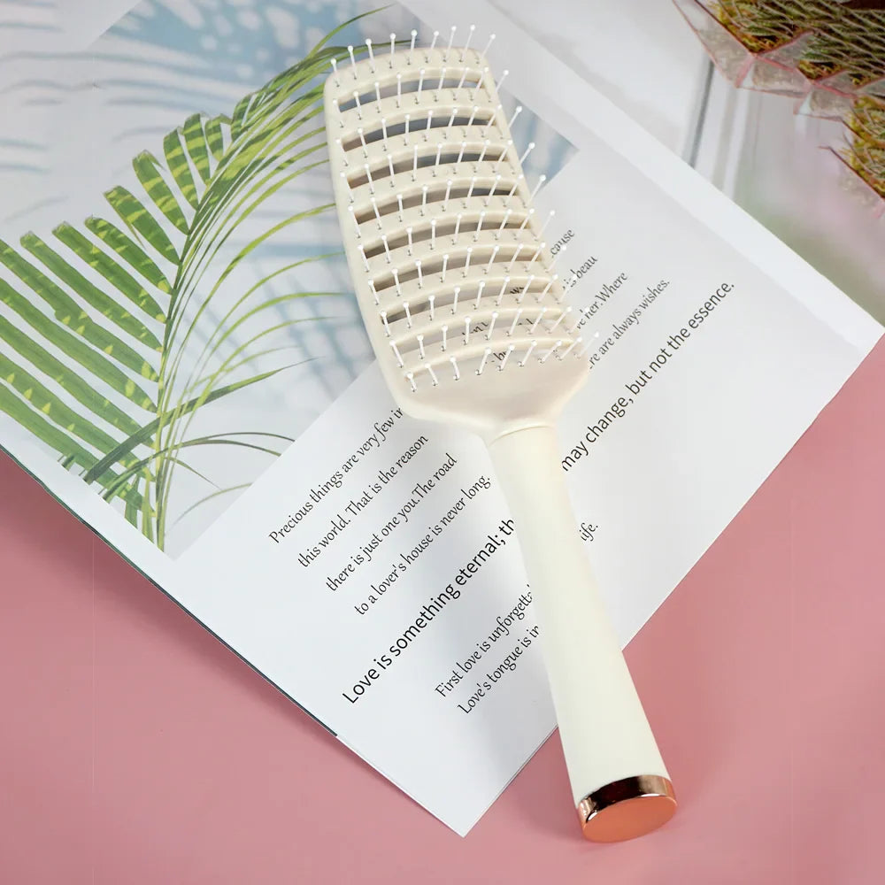 3-Piece Hair Comb Set – Cushion, Wide Tooth & Hollow Comb