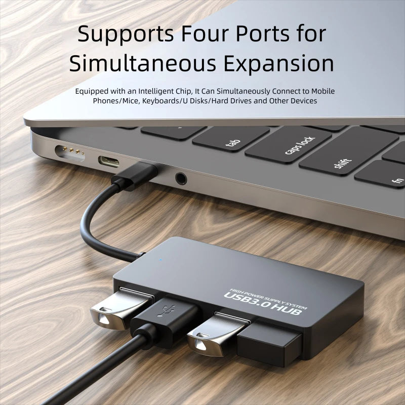 USB 3.0 Hub High Speed 4 Ports HUB Adapter Data Cable Splitter Expander Support Multi Systems Plug and Play Multi USB Adapter Peaceful Pleasures Health and Wellness