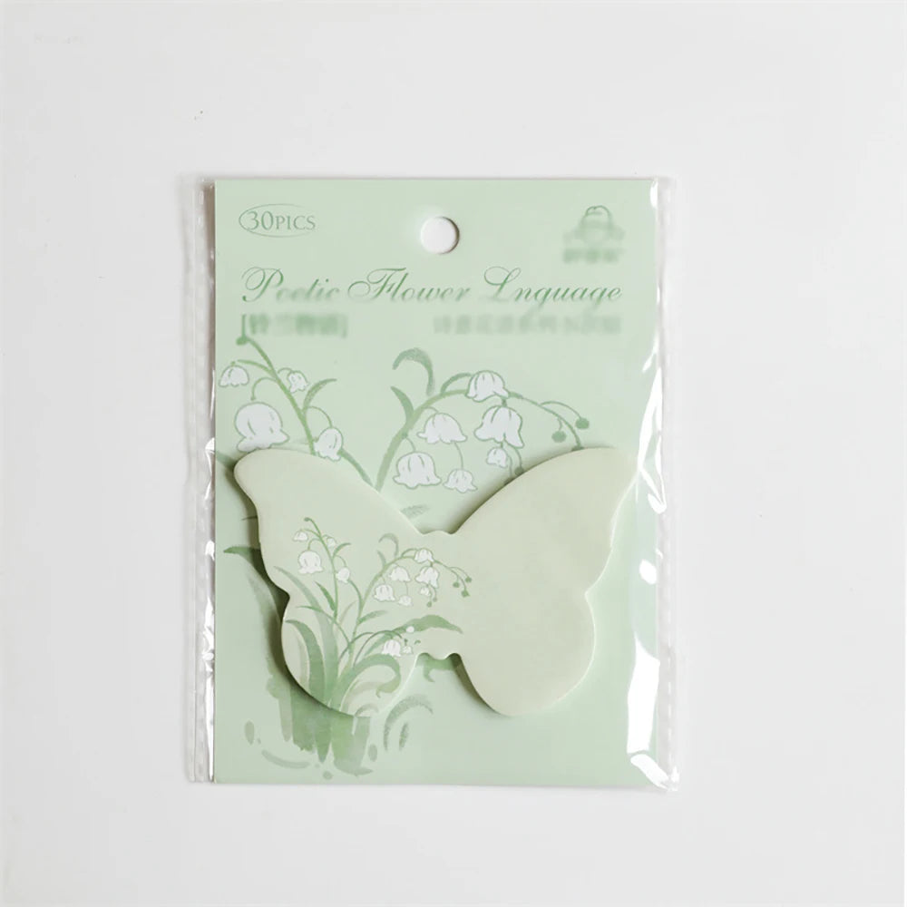 Flower Language Sticky Notes N Times Ancient Fan Shaped Butterfly