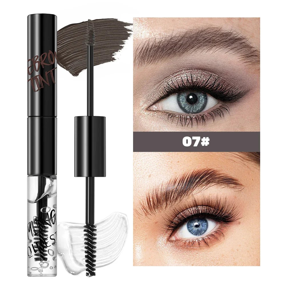 QIBEST Double-Ended Tinted Eyebrow Cream Mascara Waterproof And Sweat Proof Eyebrow Gel Soap Lasting Makeup Colorful Brow Cream Peaceful Pleasures Health and Wellness 07 China Mainland